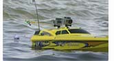 The Ultimate Rc Fishing Boat has two GoPro Cameras mounted for capturing the fishing action