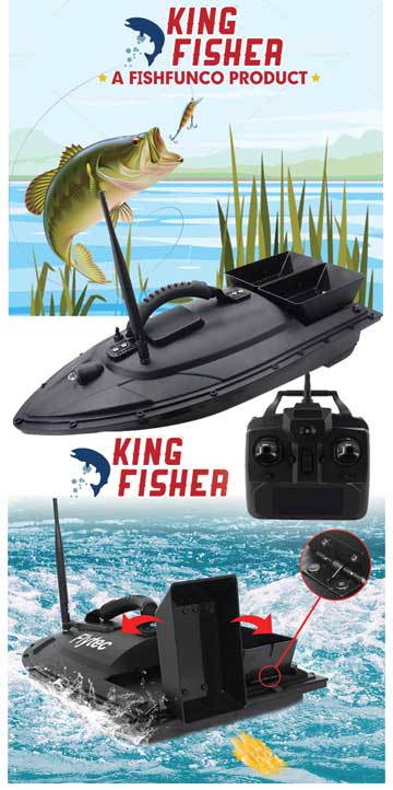 Fish Fun King Fisher Remote Control Fishing Boat! Catch's real fish, Radio  Control Fishing Boat, Rc Fishing Boats