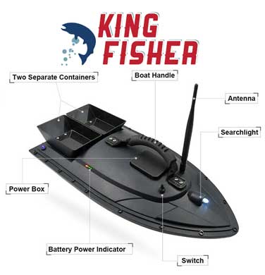 Fish Fun King Fisher Remote Control Fishing Boat! Catch's real