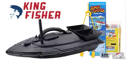 Fish Fun King Fisher Remote Control Fishing Boat! Catch's real fish, Radio  Control Fishing Boat, Rc Fishing Boats