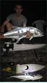 Army serviceman stationed in Kuwaitt, uses the Bait Bucket and Rc Fishing Pole on the Radio Ranger for big fish
