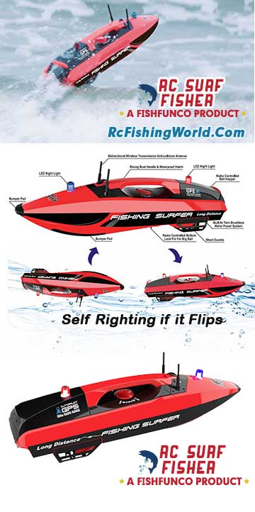 Fish Fun Radio Ranger Surf Fisher Remote Control Fishing Boat! Catch's real  fish, Radio Control Fishing Boat, Rc Fishing Boats