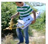 Shore fishing with the Radio Ranger, kid catches Giant Carp