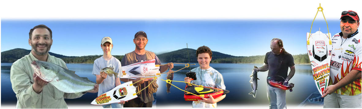 Many fish caught with rc fishing boats